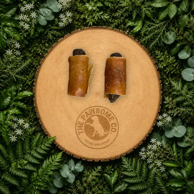 Pig in Blanket Dog Treat – Pork Skin Wrapped Sausage Natural Dog Treat