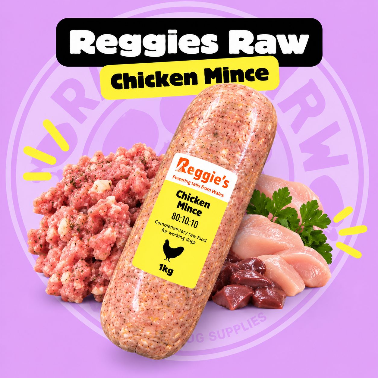 Chicken - 10 x 1kg Rolls - Grab &amp; Go Boxes  (10kg)