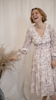 Azalea Lavender Floral Dress