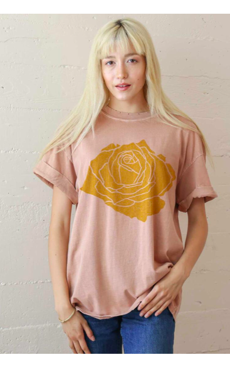 Rose Floral Graphic T