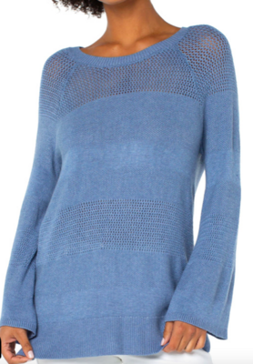 Lt Blue Texture Sweater