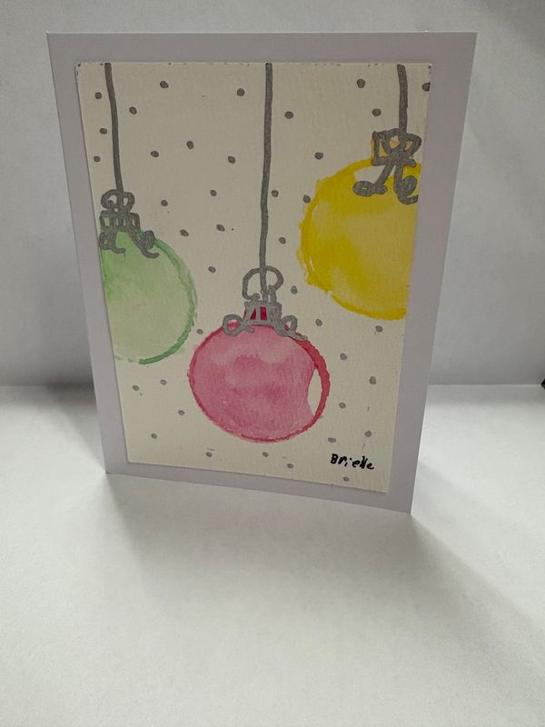 carte aquarelle ornements