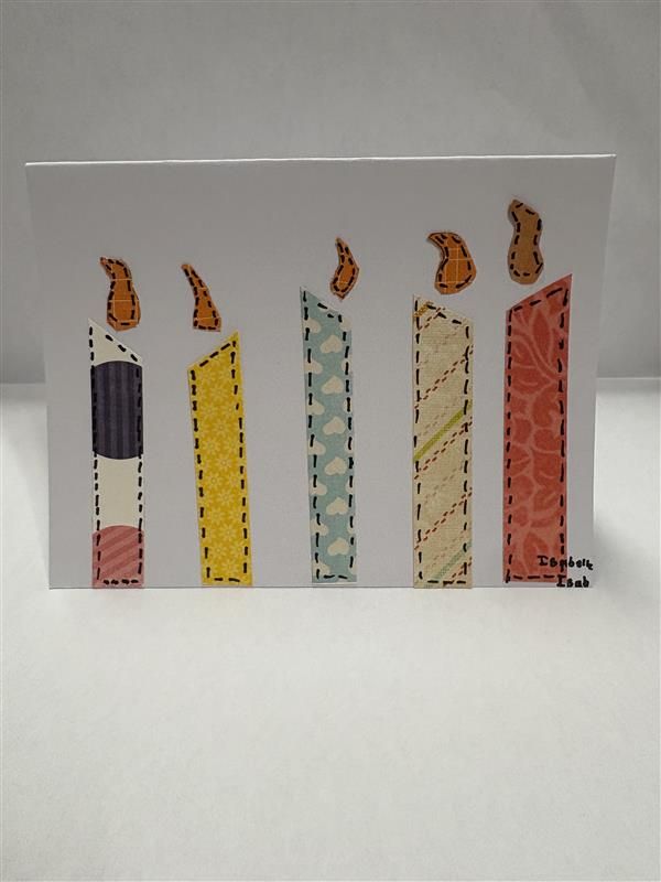 carte scrapbooking chandelles