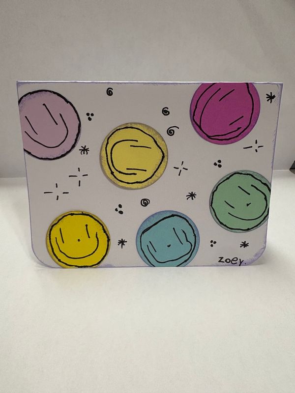 carte scrapbooking sourires