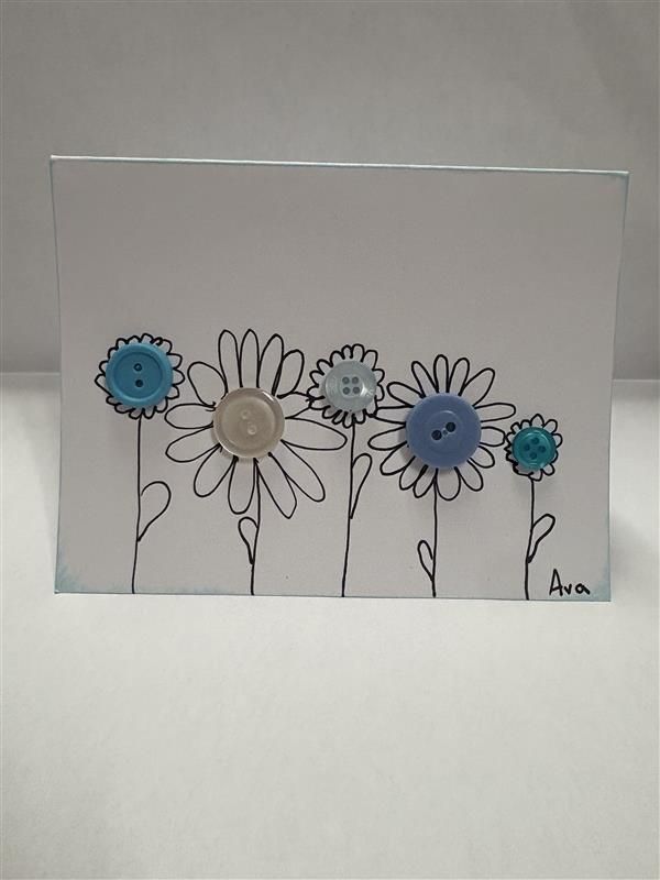 carte fleurs boutons