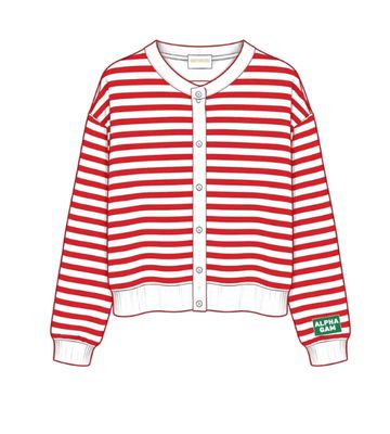 OVERSIZED STRIPE CARDIGAN