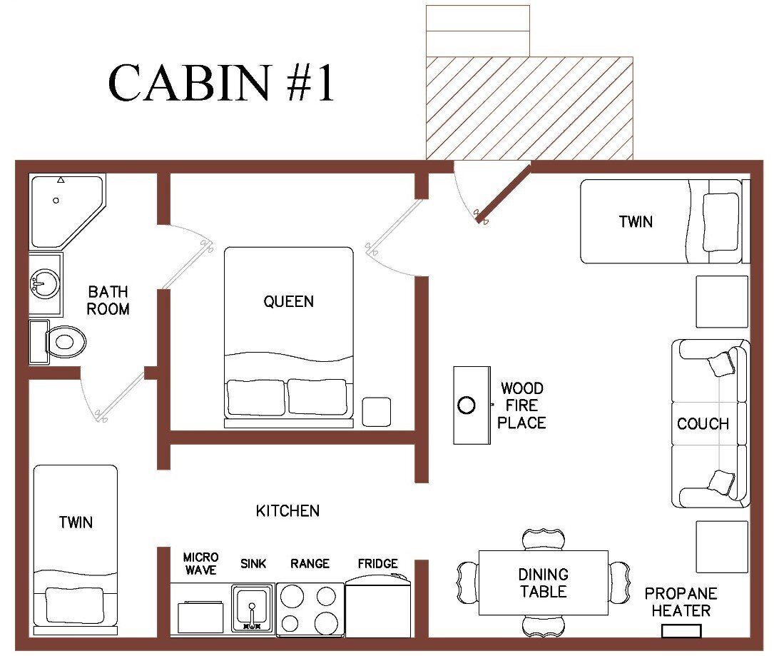 Cabin#1  Hiker's Haven ($145/night)