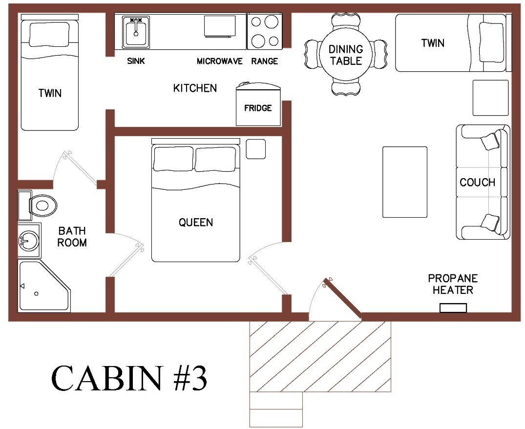 Cabin#3 Man's Best Friend ($145/night)
