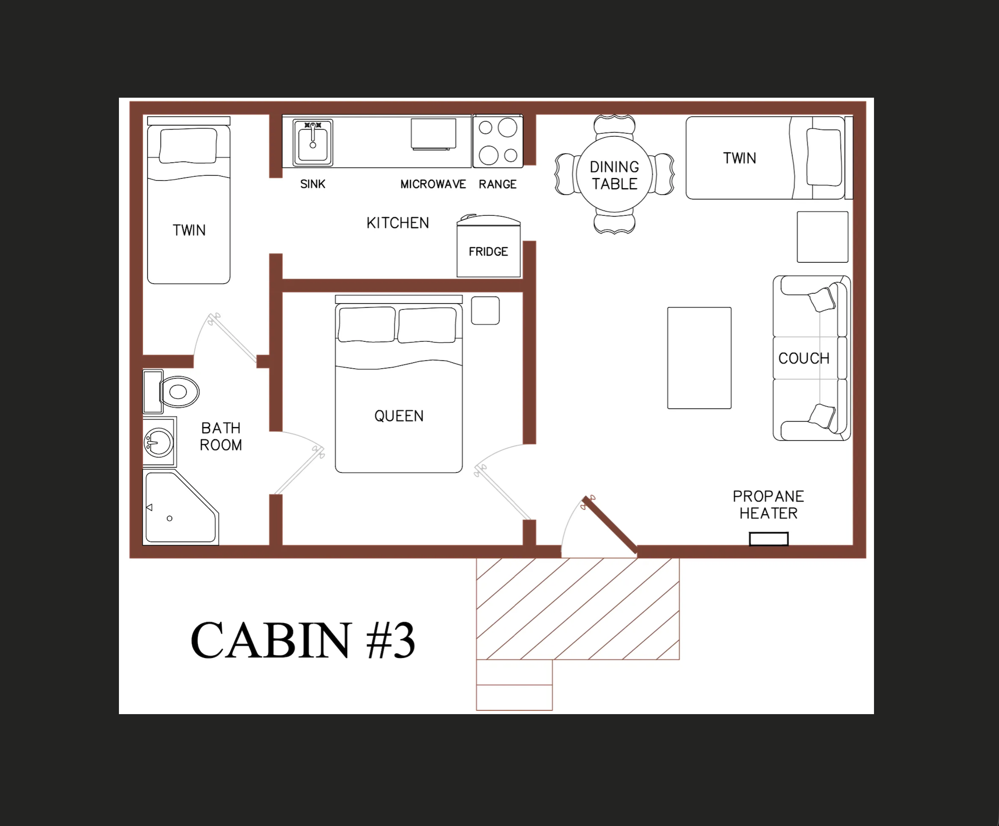 Cabin#3 Man's Best Friend ($160/night)