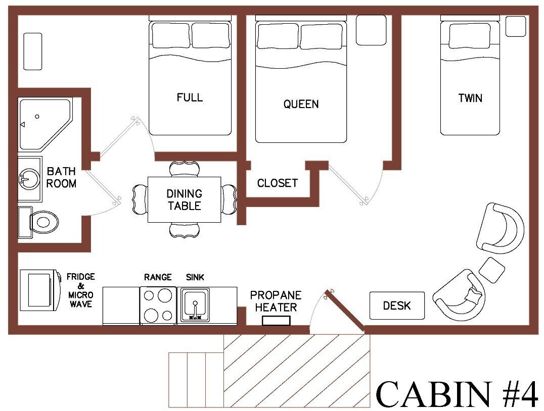 Cabin#4 Pine Cone ($160/night)