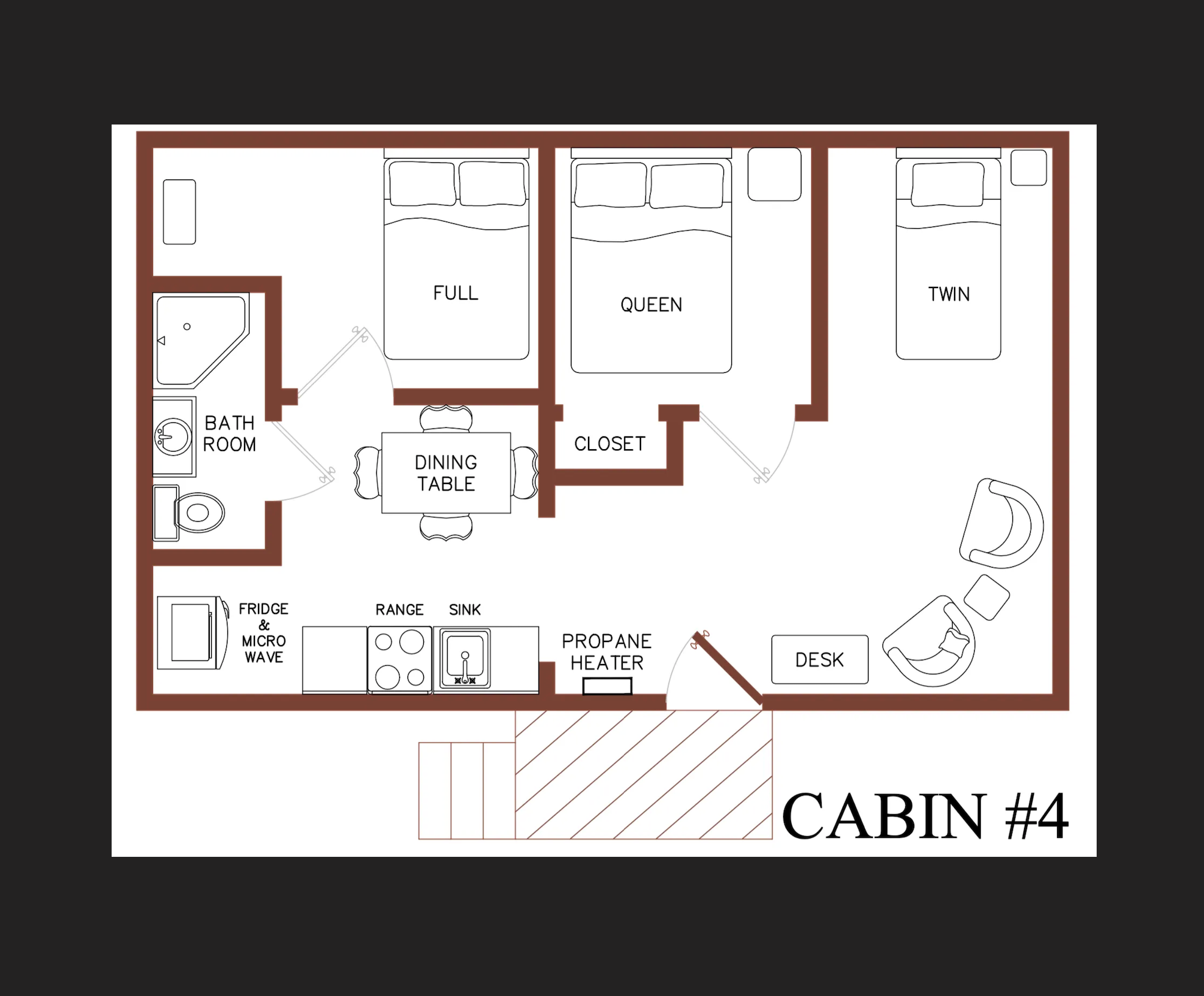 Cabin#4 Pine Cone ($160/night)