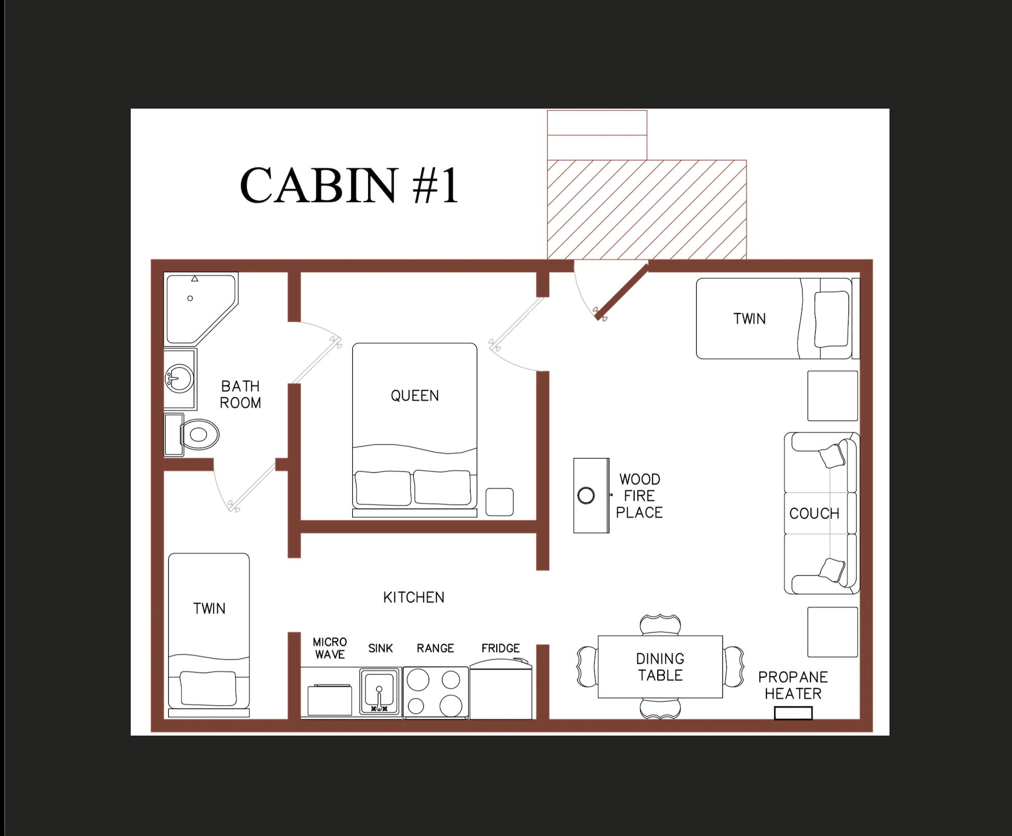Cabin#1  Hiker's Haven ($160/night)