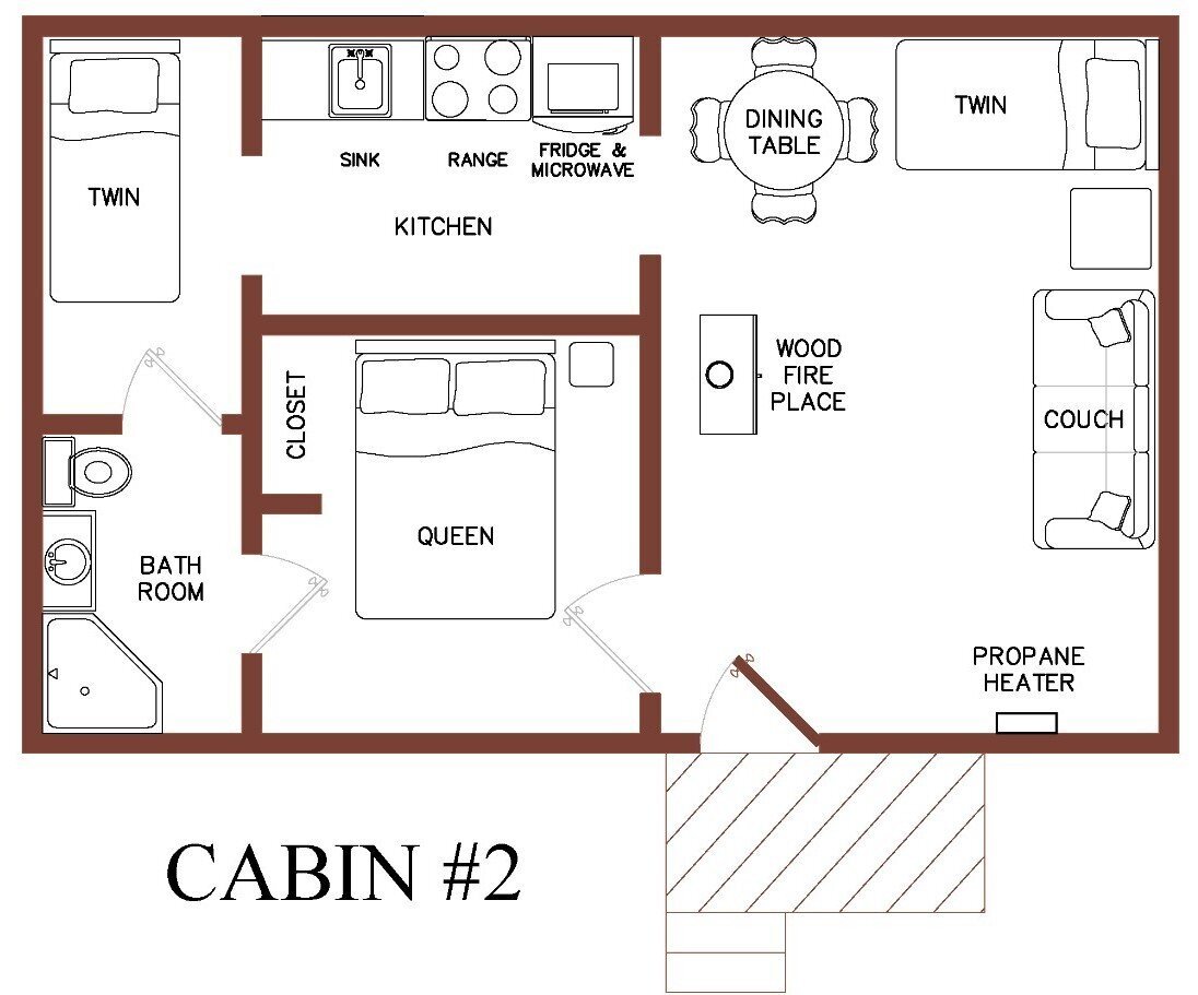 Cabin#2 Bear's Den ($160/night)