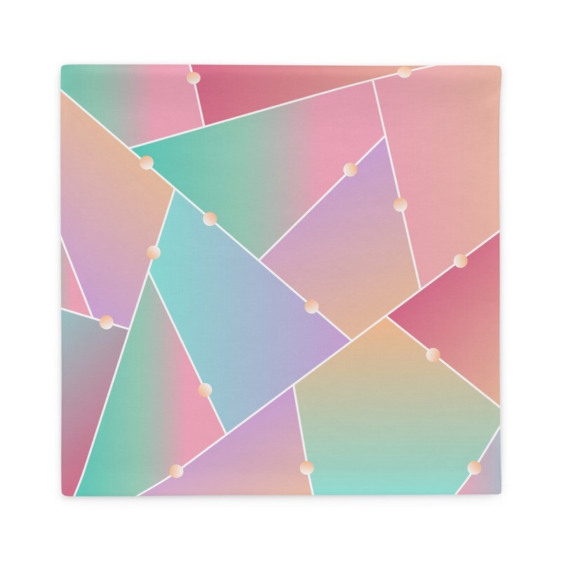 Pillow Case-Pink Glass Pattern