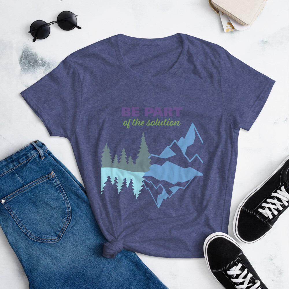 Women&#39;s Short Sleeve T-Shirt-Be The Solution 1