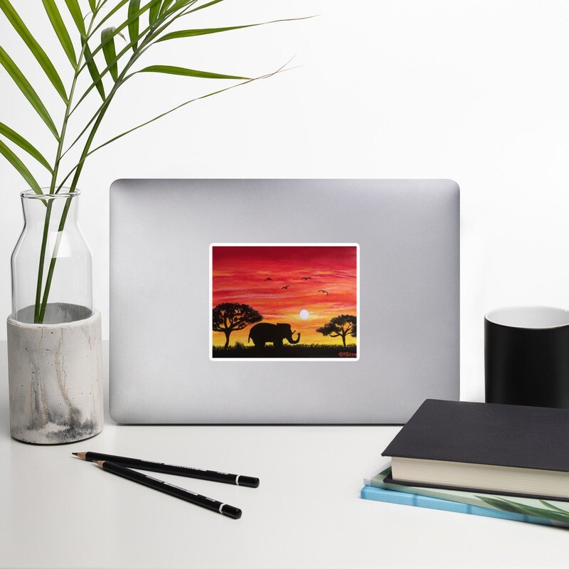 Bubble-Free Stickers- African Safari