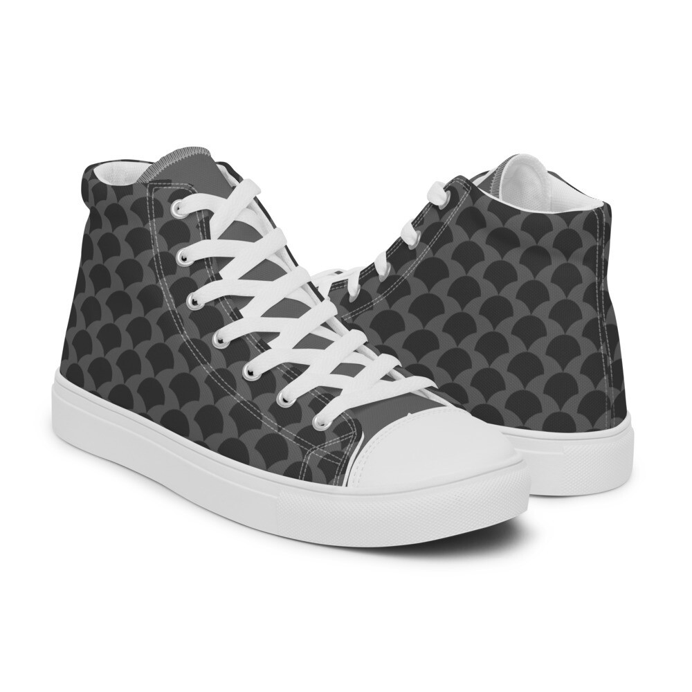 Men’s High Top Canvas Shoes- Grey