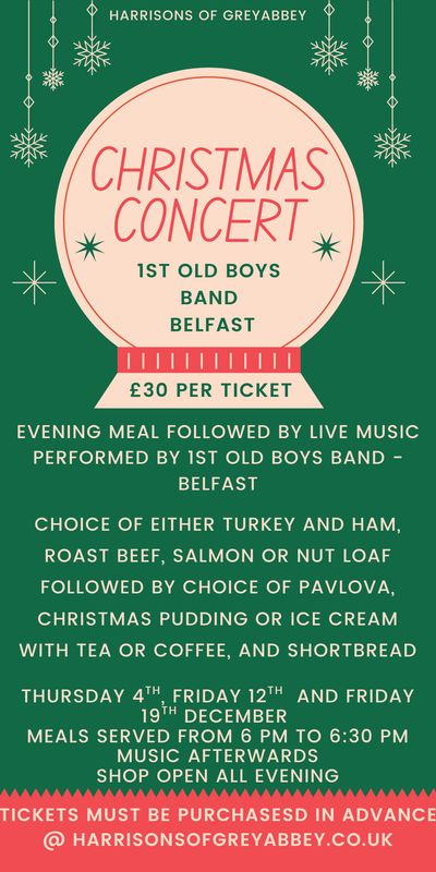 Christmas Concert  Fri 12th Dec