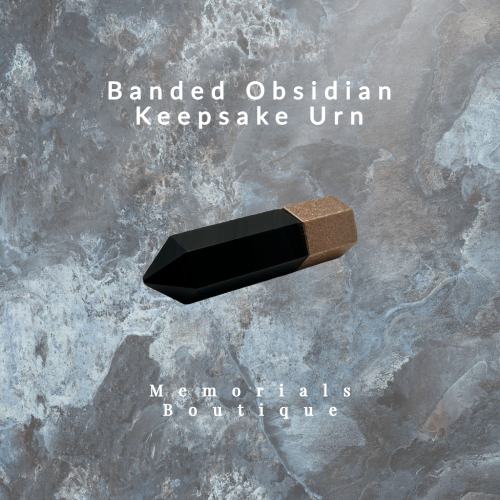 Banded Obsidian Keepsake Urn