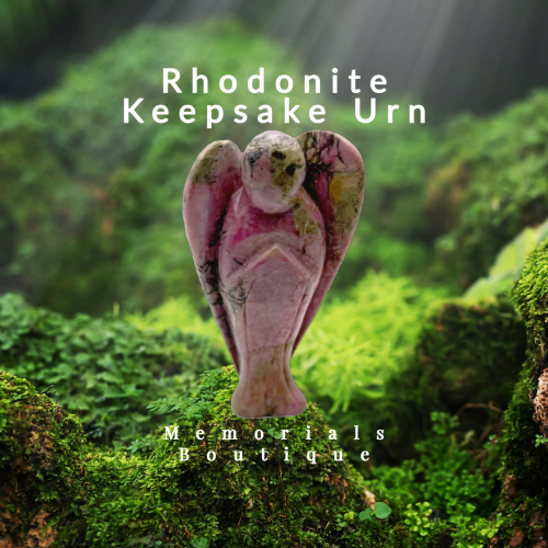 Angel Cremation Urn- Rhodonite