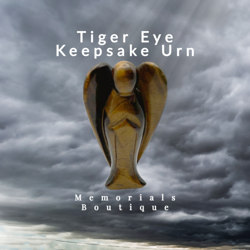 Angel Cremation Urn- Tiger Eye
