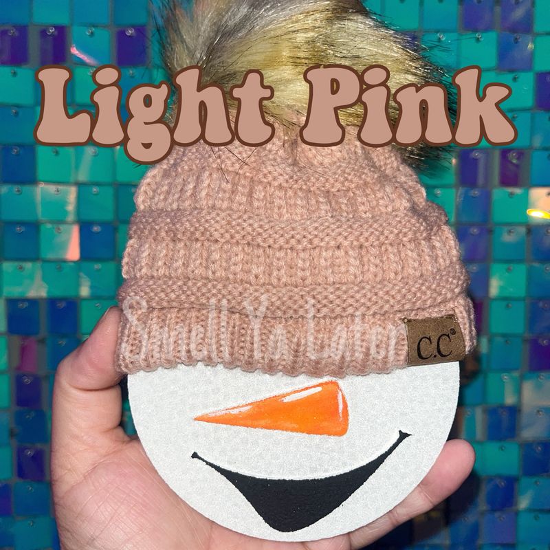 Snowman Beanie Exclusive, Color Choice: Light Pink