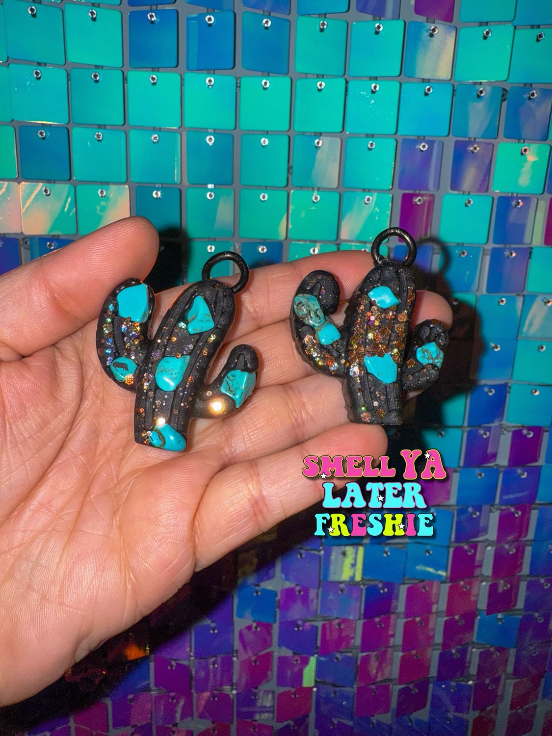 Turquoise Stone Vent Clips