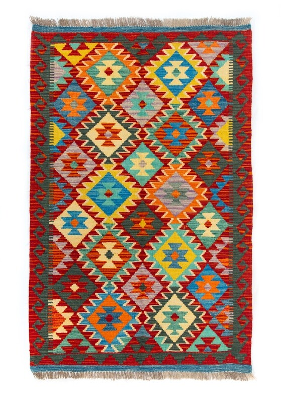 Tappeto Kilim Lana su lana