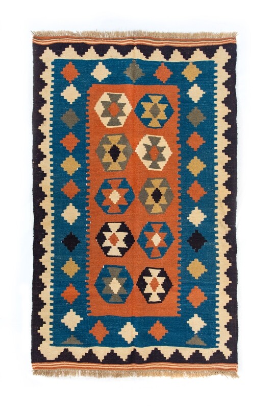 Tappeto Kilim lana su lana