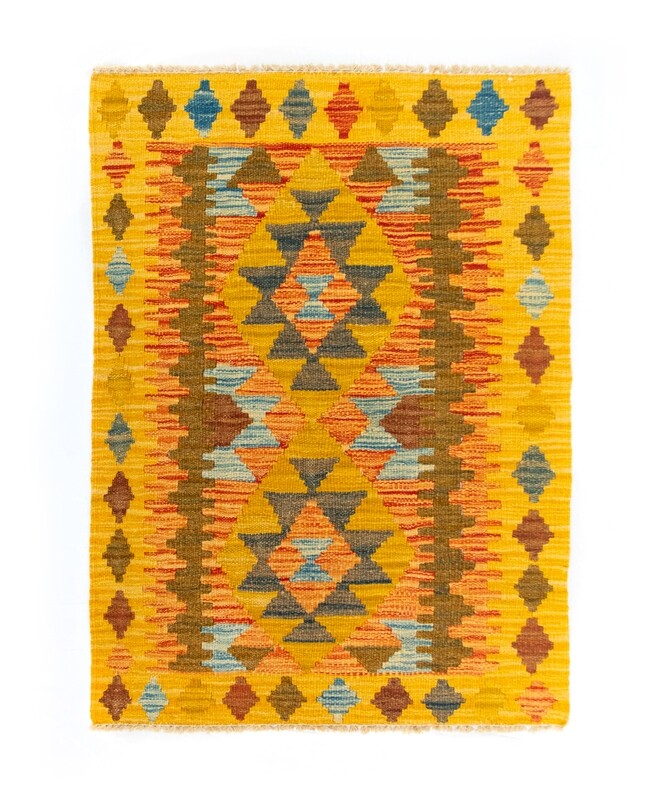 tappeto Kilim lana su lana