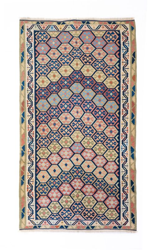 Tappeto Kilim Lana su Lana