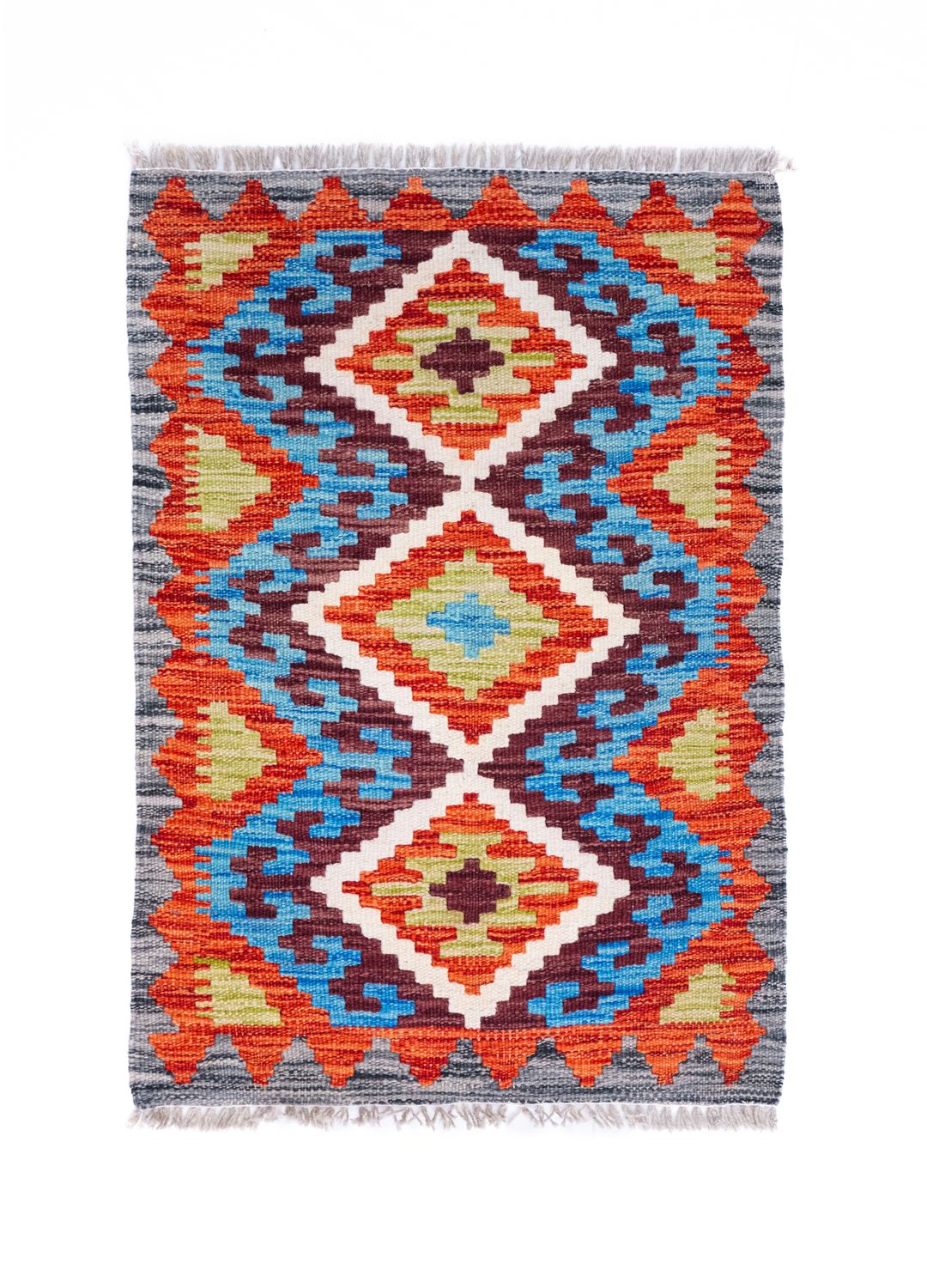 Tappeto Kilim lana su Lana