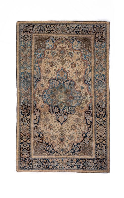 Tappeto Kashan Mohtasham Antico