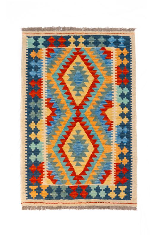 Tappeto Kilim Lana su Lana