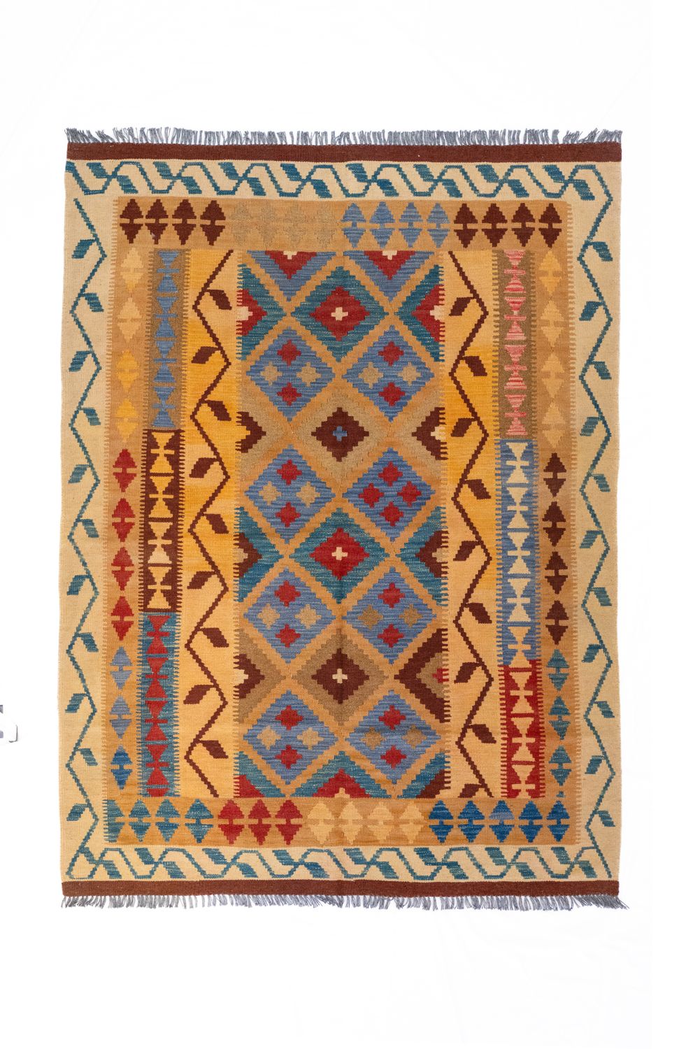 Tappeto Kilim Lana su Lana