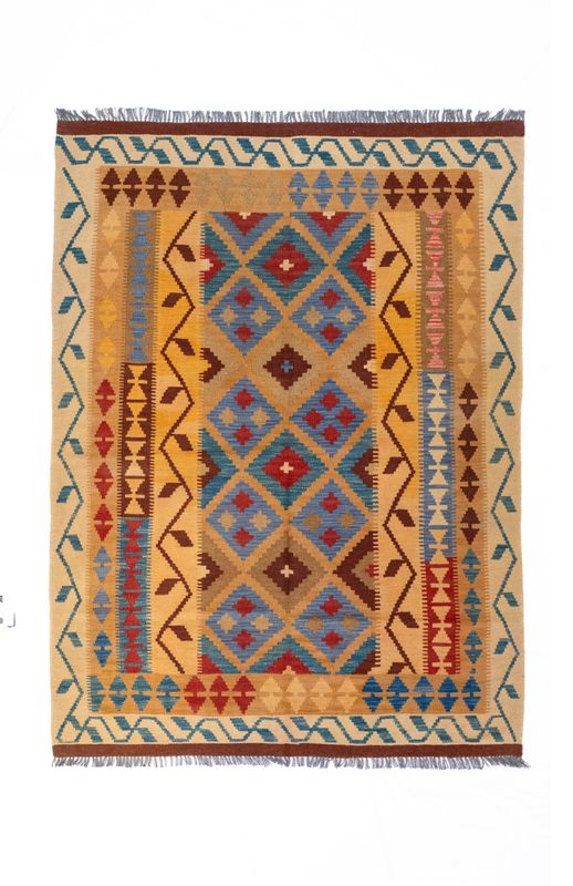 Tappeto Kilim Lana su Lana