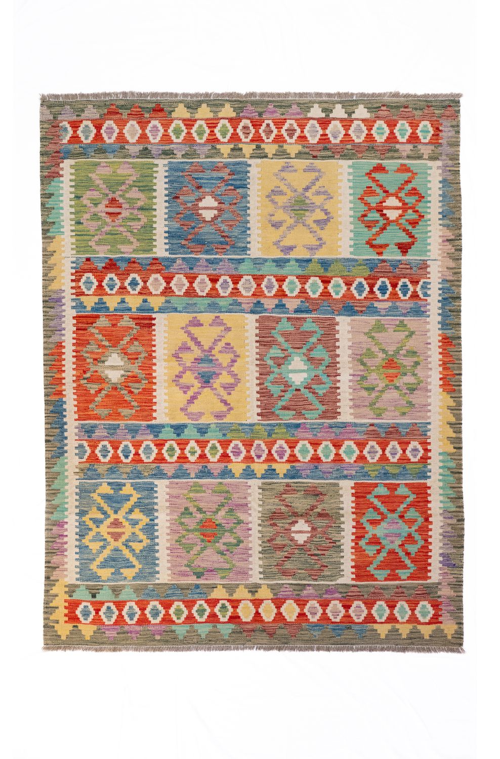 Tappeto Kilim Lana su Lana