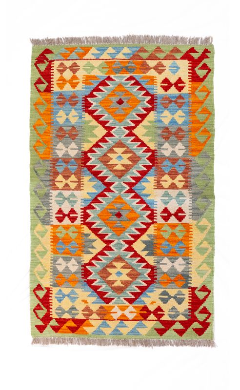 Tappeto Kilim Lana su Lana
