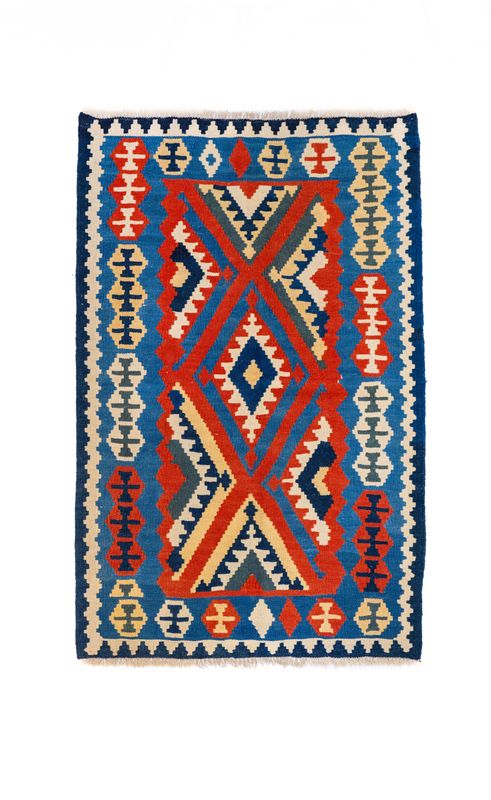 Tappeto Kilim Lana su Lana