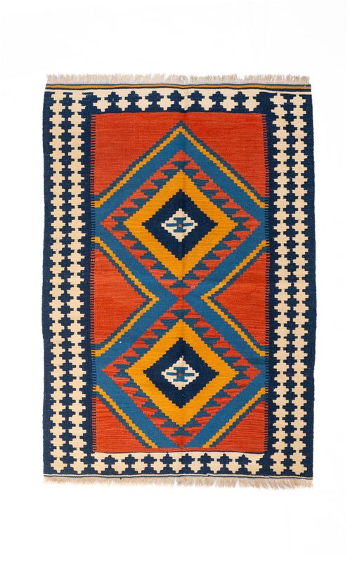 Tappeto Kilim Lana su Lana
