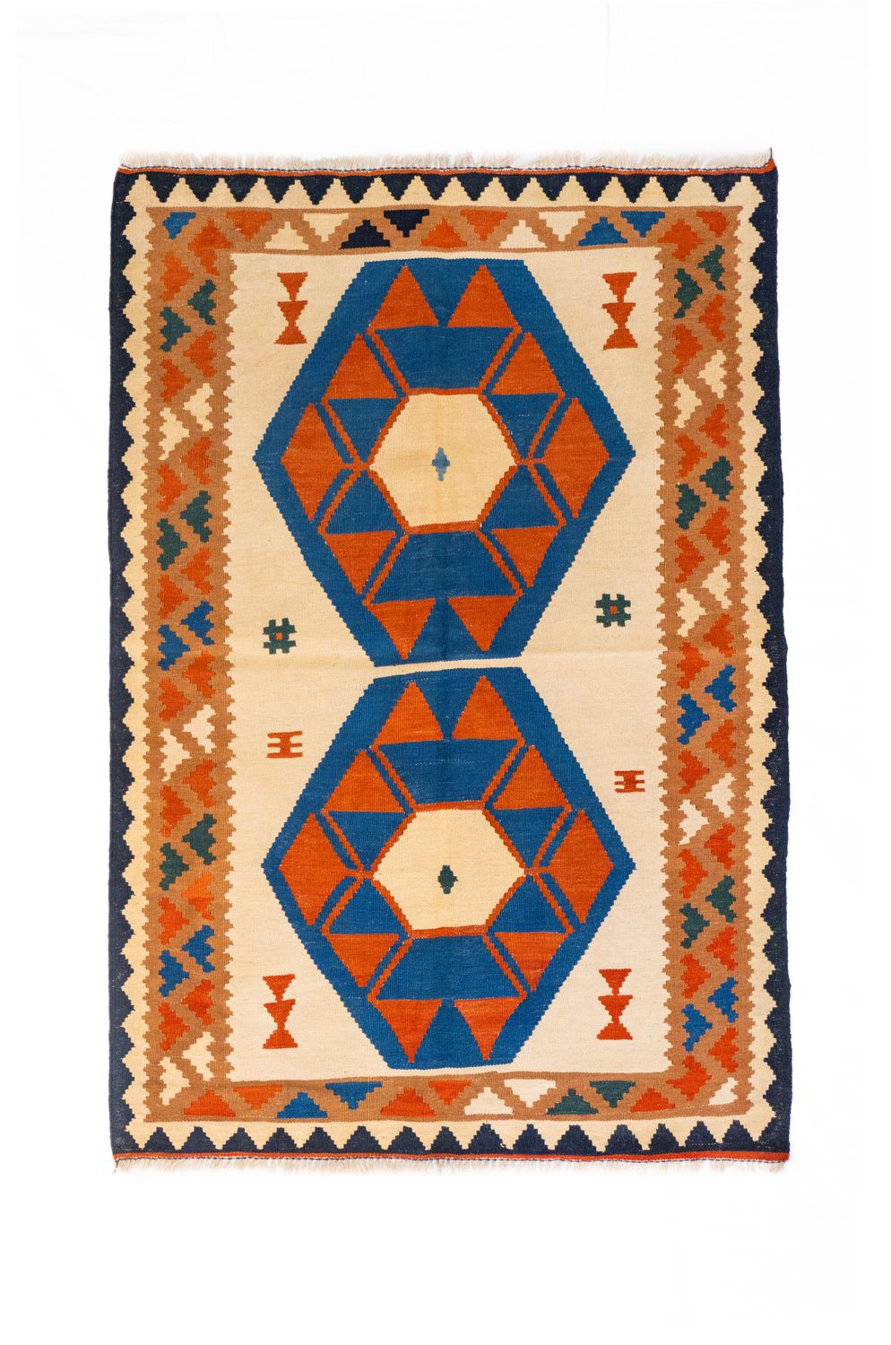 Tappeto Kilim Lana su Lana
