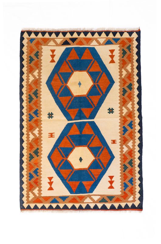 Tappeto Kilim Lana su Lana