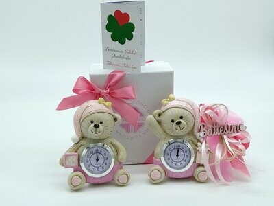 Gioiosa orsetto rosa orologio linea solidale Quadrifoglio
