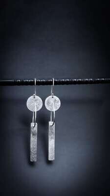 Silver Geometric Earrings, Large Silver Earrings
