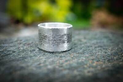 Wide Silver Band Ring