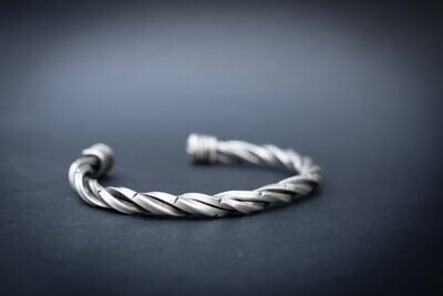 Twisted Wire Bracelet, All Sterling Silver