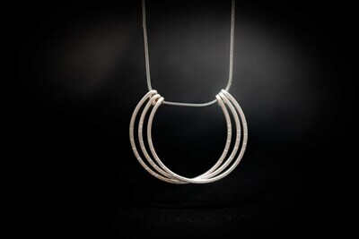 Handmade Minimalist Sterling Silver Necklace by Honey Bee Metals