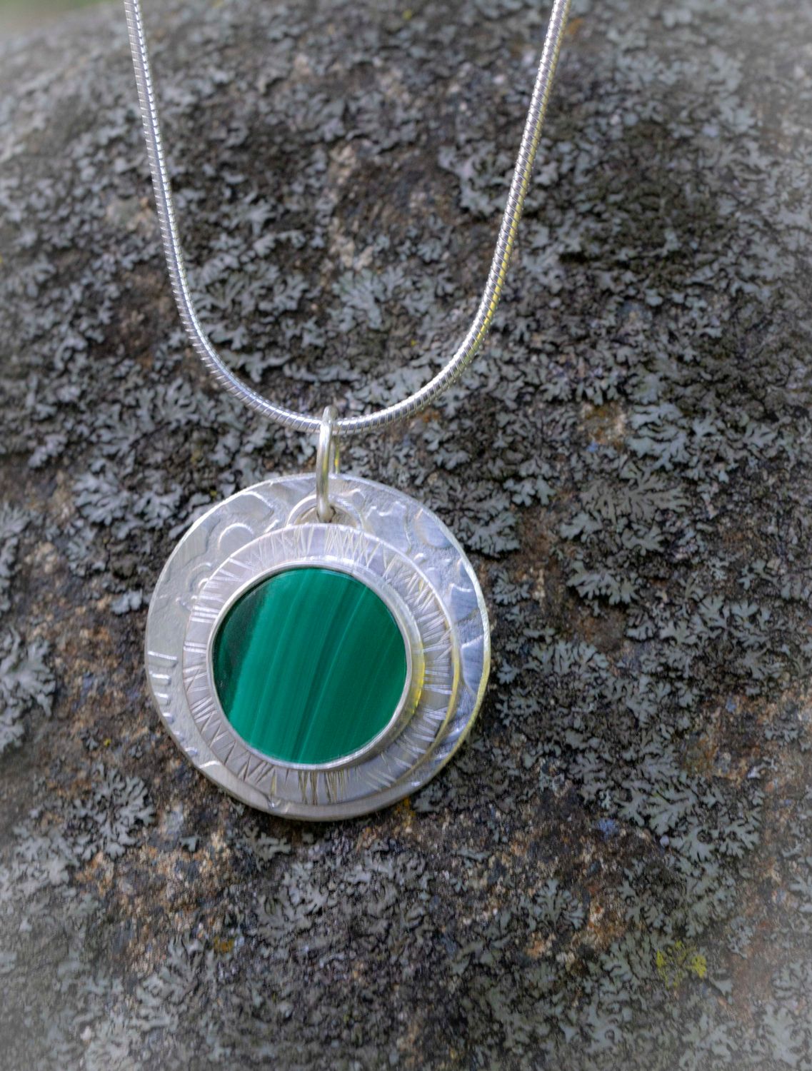 Malachite Pendant Necklace