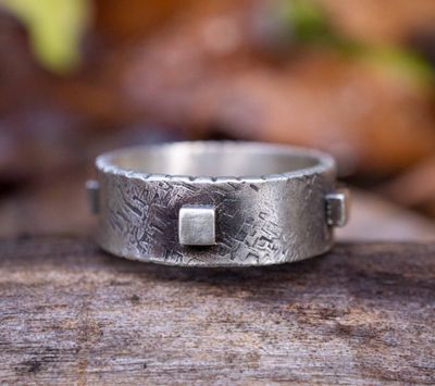 Handmade Ring for Men | Medieval Ring | Oxidized Silver Ring