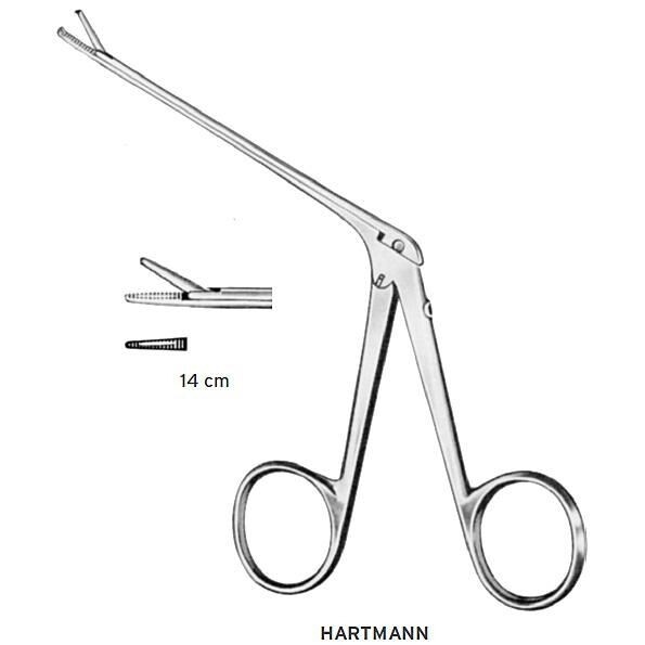 Pinza auricolare hartmann anatomica cm 14